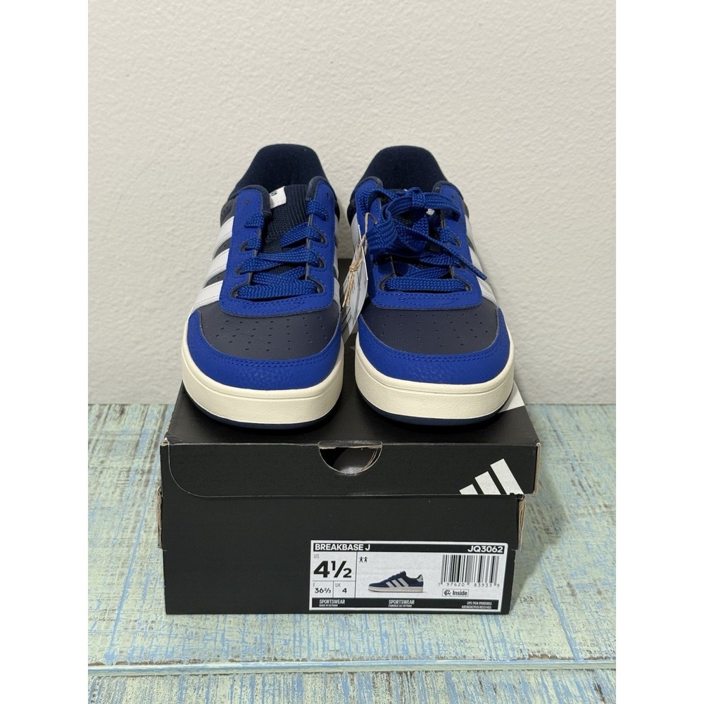 Adidas Breakbase J Youth Sneakers Size 4.5 New - Picture 2 of 8